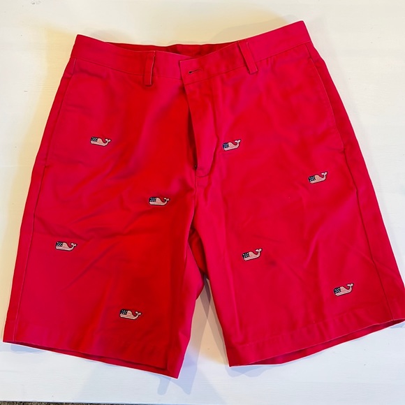 Vineyard Vines Red 32” Shorts - Picture 1 of 3